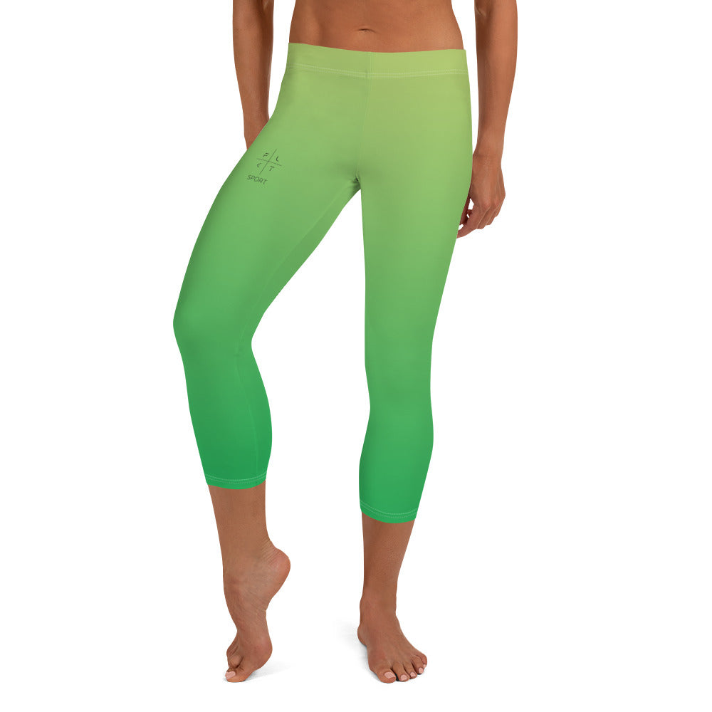 Jungle Hue FLAKOUT Sport Women's Capri Leggings - FLAKOUT