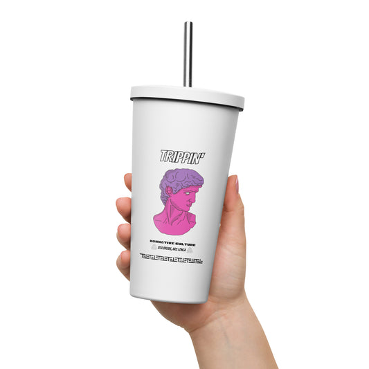 Nonnotine Dreamscape Trippin Insulated Tumbler With A Straw - FLAKOUT