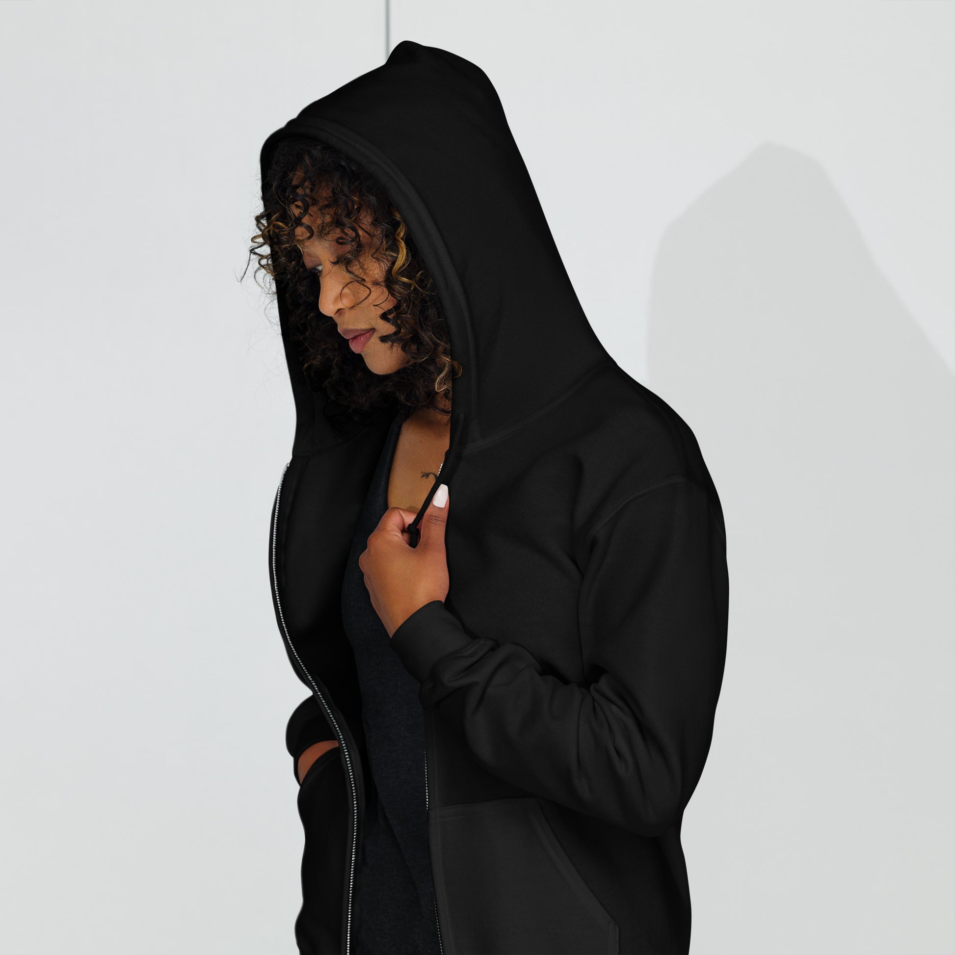 Nonnotine Dreamscape Trippin Heavy Harmony Fusion Zip Hoodie - Black - FLAKOUT