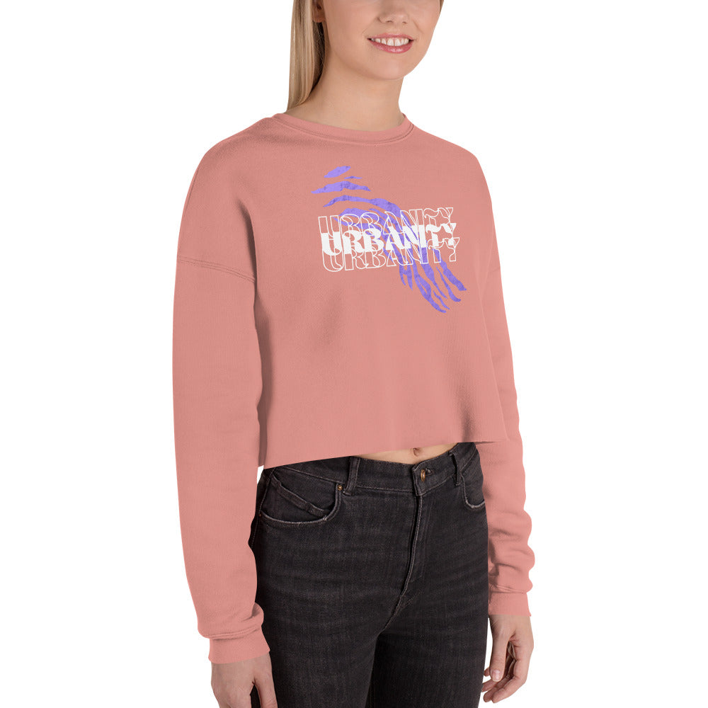 Streetwise Urbanity Women's Crop Sweatshirt - Mauve - FLAKOUT