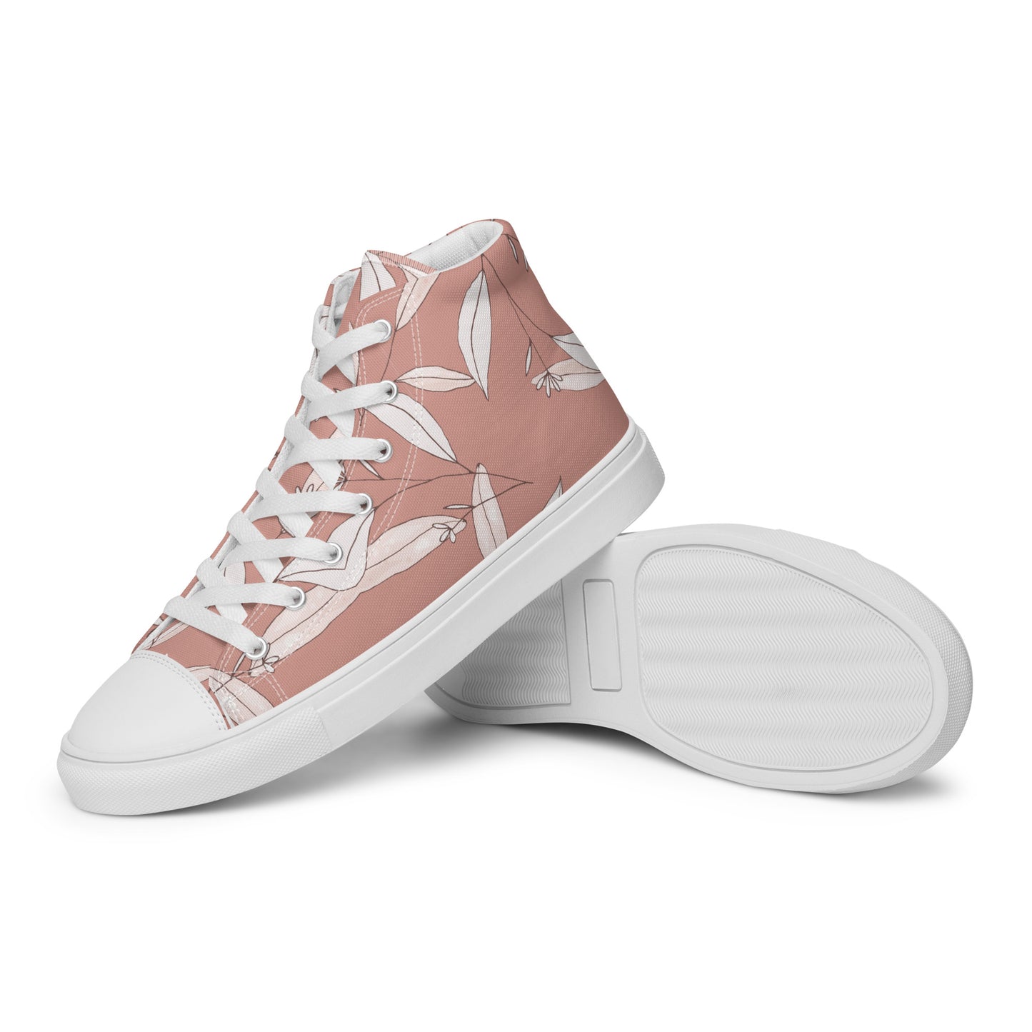 Feathered Finesse Women's High Top Canvas Shoes - FLAKOUT