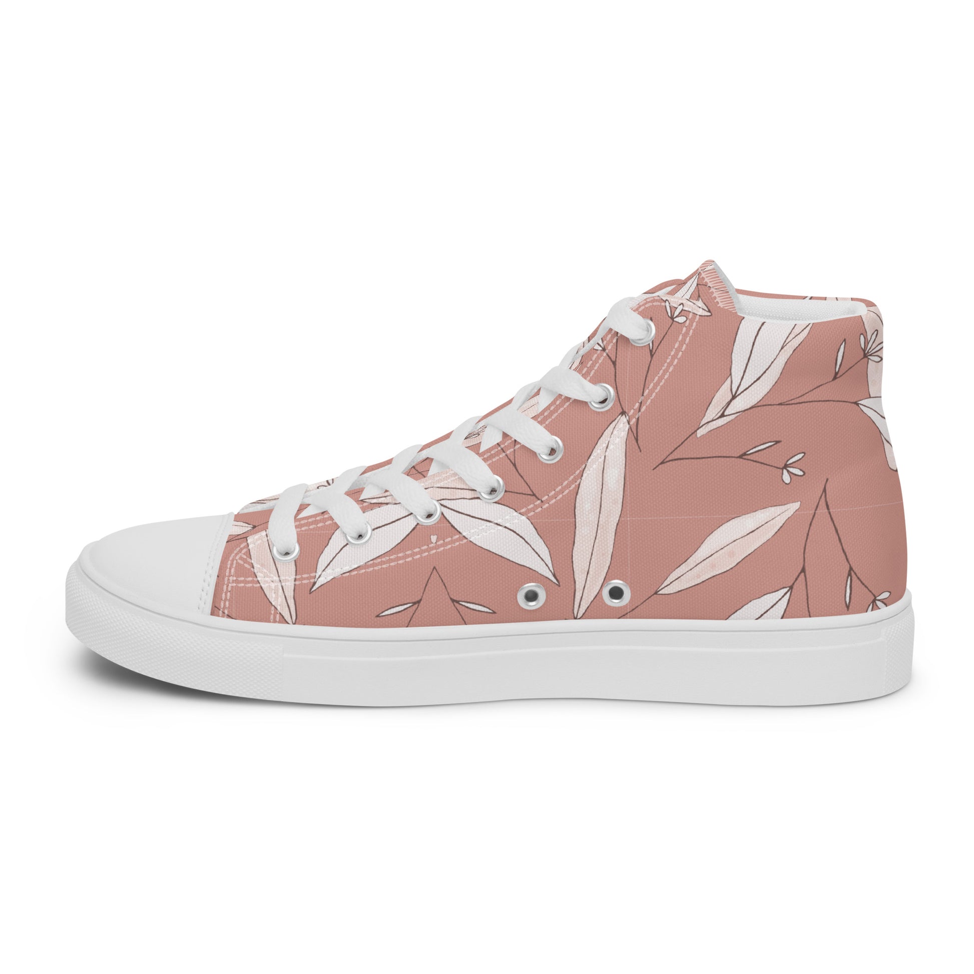 Feathered Finesse Women's High Top Canvas Shoes - FLAKOUT