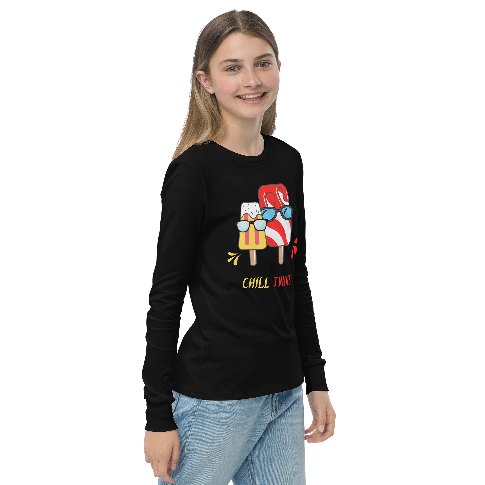 Chill Twins Unisex Kid's Long Sleeve Tee - FLAKOUT