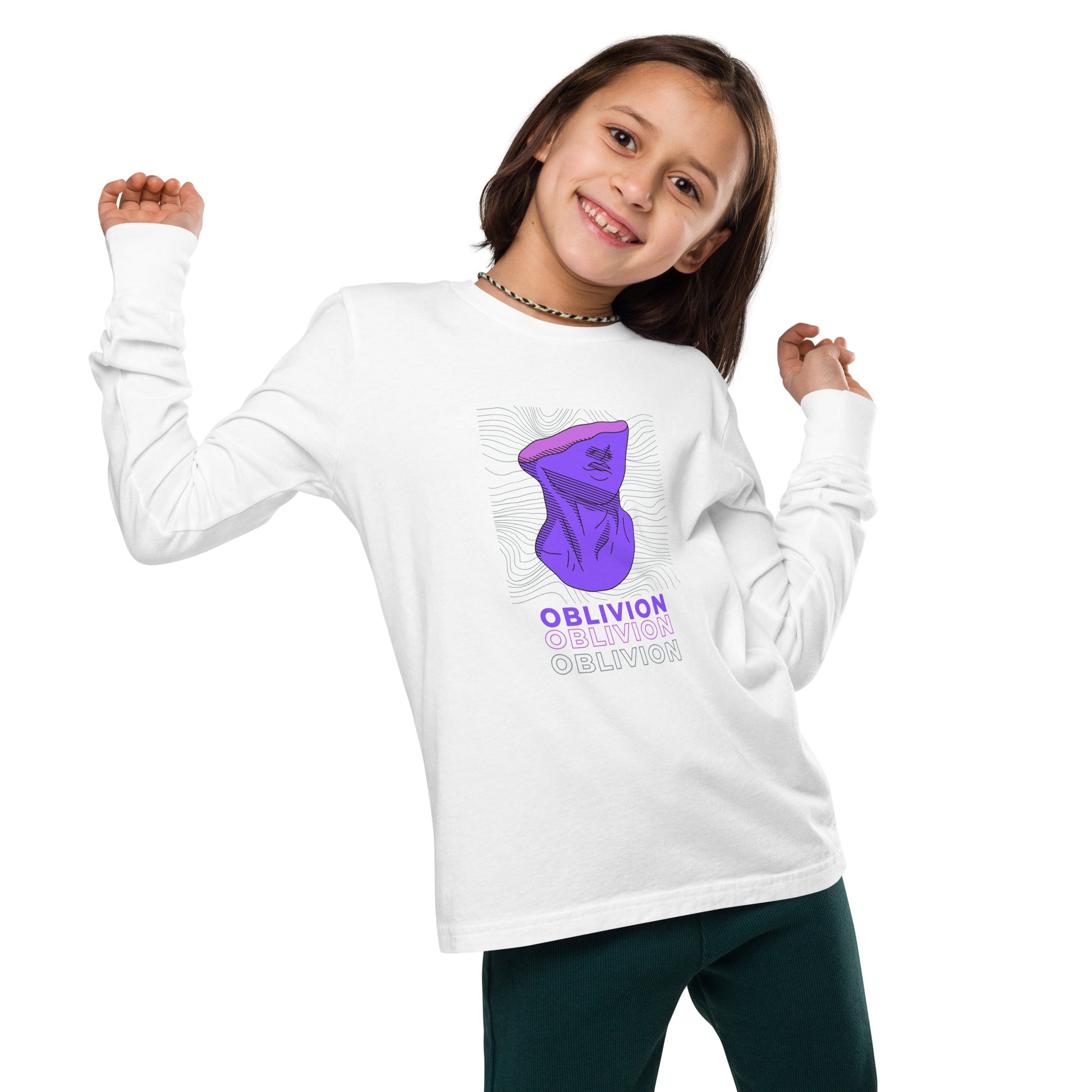 Violet Veil Of Oblivion Kid's Long Sleeve Shirt - FLAKOUT