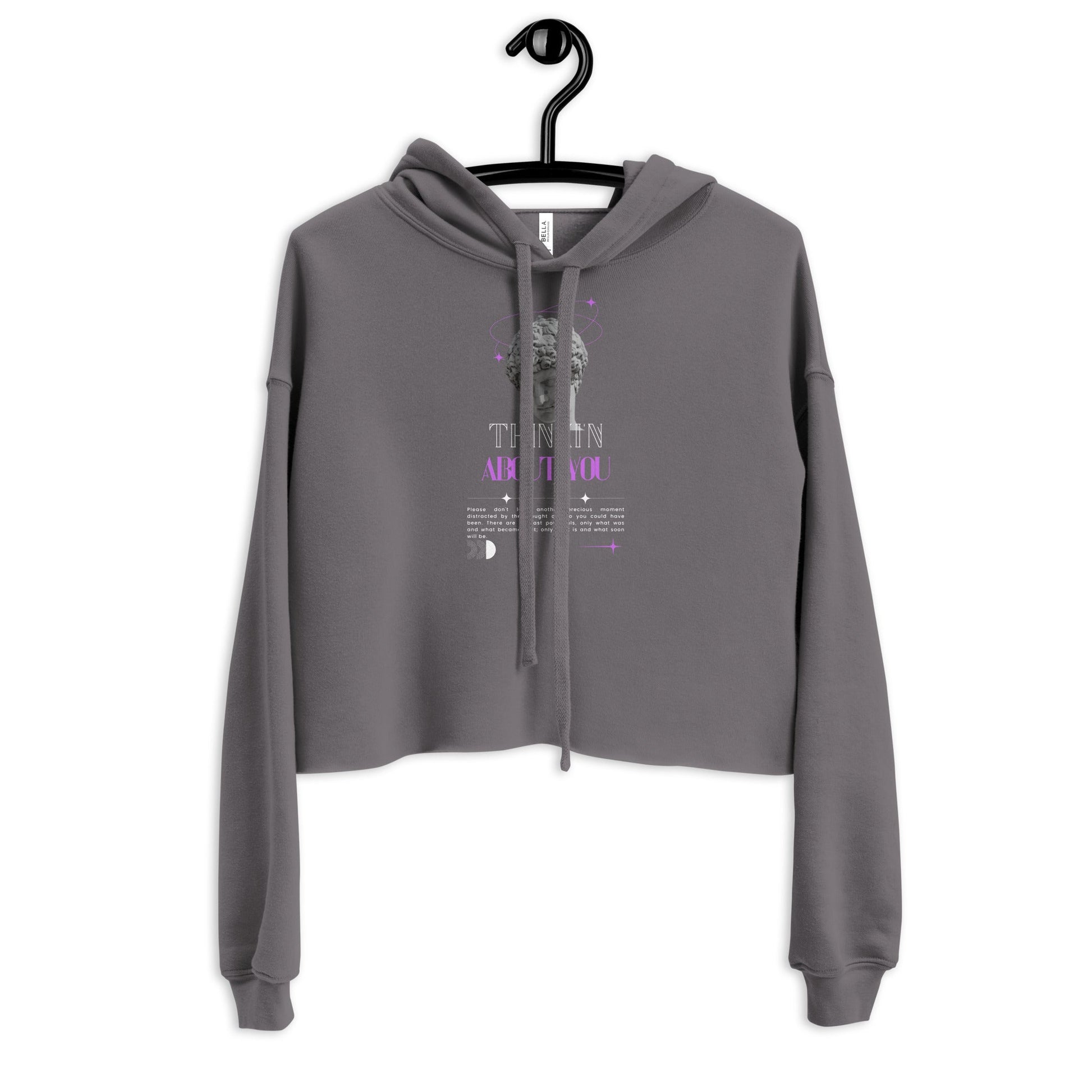 Mindfully Thinki'n About You Women's Crop Hoodie - FLAKOUT