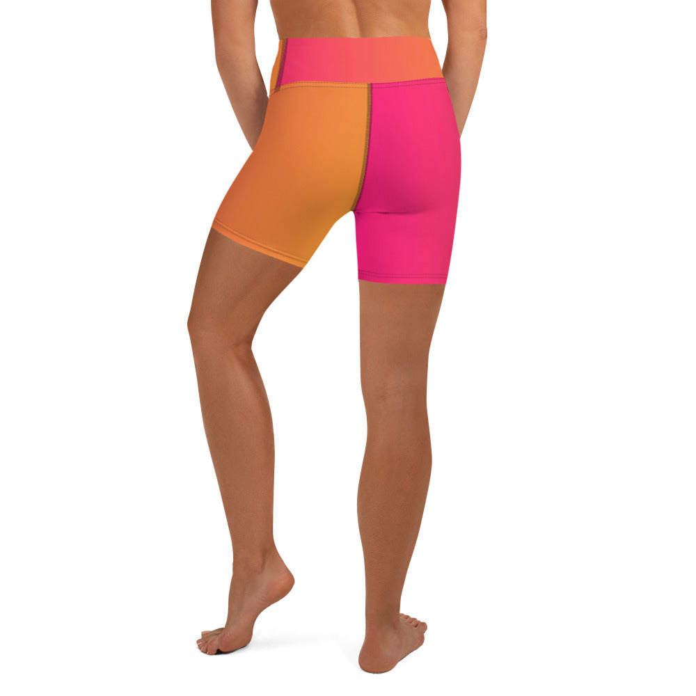 Citrus Splash Women's Yoga Shorts - FLAKOUT