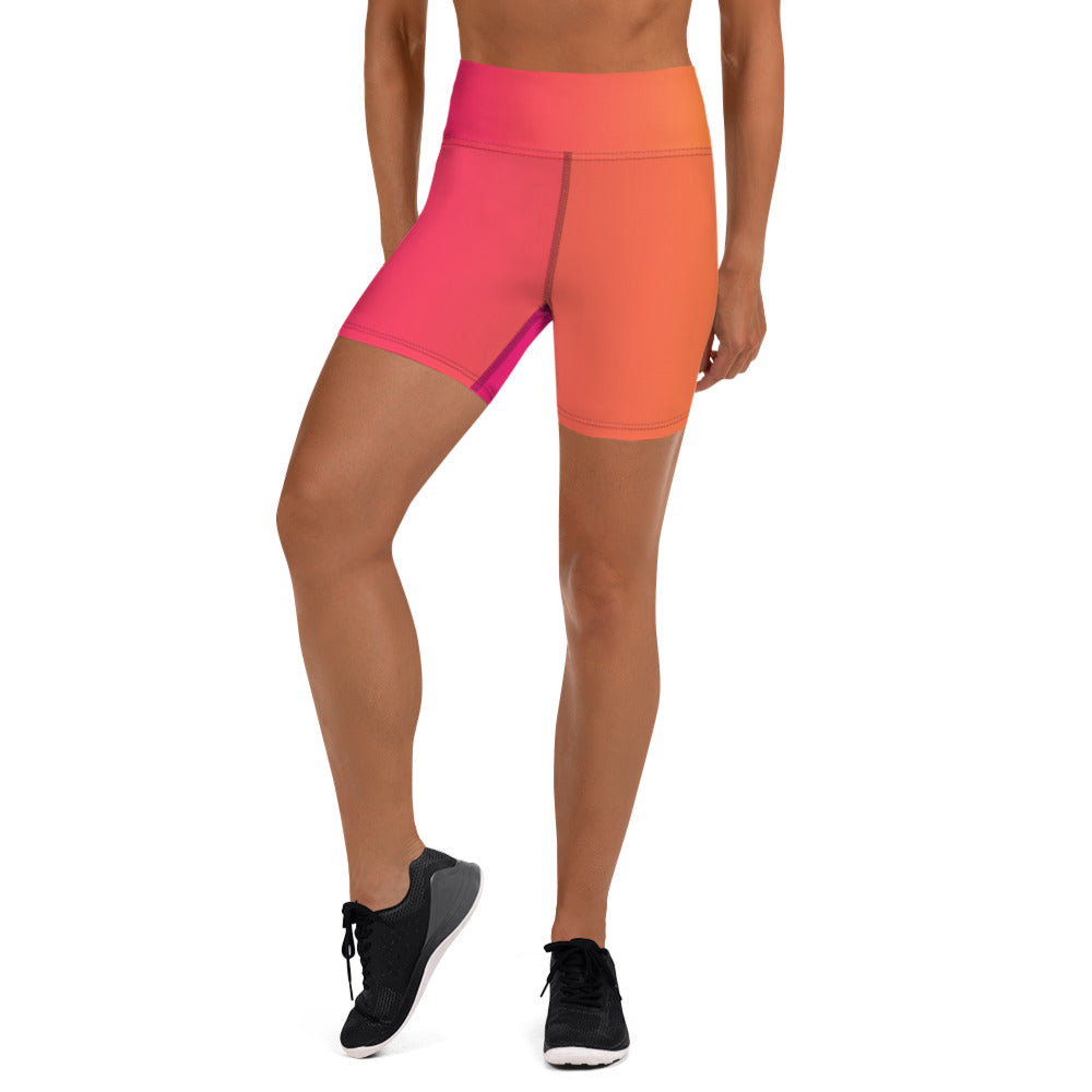 Citrus Splash Women's Yoga Shorts - FLAKOUT