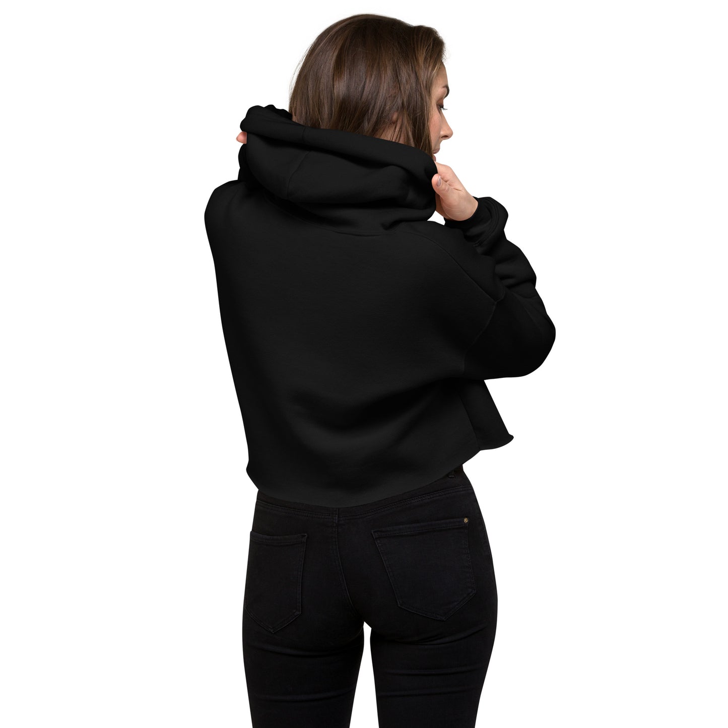 Vivid Existence Live Your Life Women's Crop Hoodie - FLAKOUT